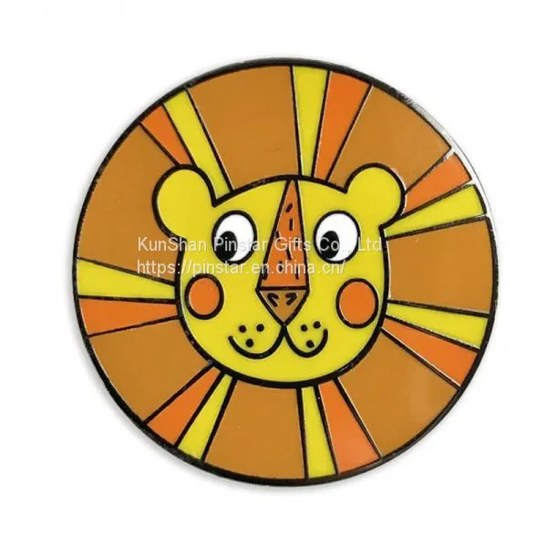 Lion Round Hard Enamel Pins photo-2