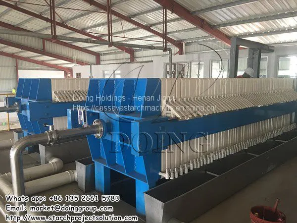 Industrial and Professional Cassava Flour Dewatering Machine Plate-frame filter press in Cassava Flour Processing Line photo-2