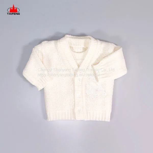 Wholesale OEM High Quality Toddler Pullover Newborn Baby Warm Winter Sweater Cute Bees Decoration for 6-12 Months Baby photo-4