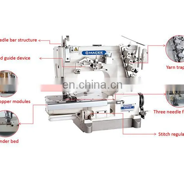 MC 600-05 INTERLOCK SEWING MACHINE FOR RING TYPE WATER MARK HEAD TROUSERS ELASTIC BELT SEAMING photo-2