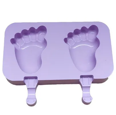 New Silicone Ice Cream Mold Popsicle Molds Ice Cube Tray DIY Homemade Cartoon Ice Cream Popsicle Ice Pop Maker Mould With Stick