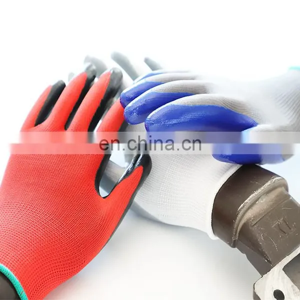 Everpro Safety Wholesale Red Polyester Nitrile Coated Construction Cheap Work Welding Gloves photo-5