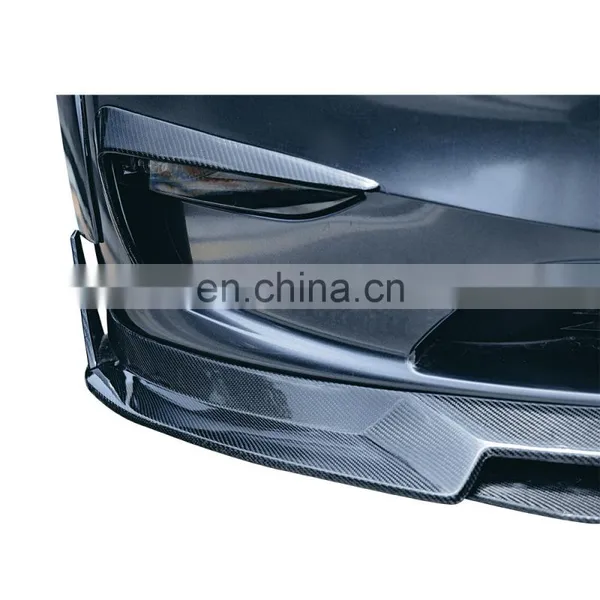 For Model Y Carbon Fiber Fog Light Cover Canards for Tesla Model Y