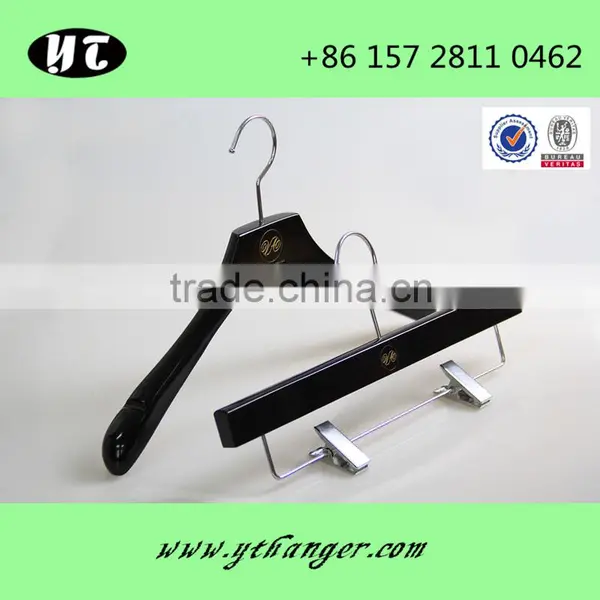 Luxury High Gloss White Wooden Hanger and Pants Hanger photo-3
