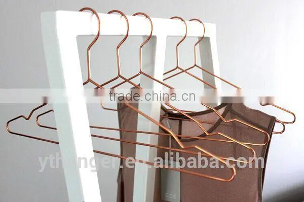 Coat Copper Hanger Shirt Rose Gold Metal Hanger Metal Wire Coat Hangers Quality Choice photo-2