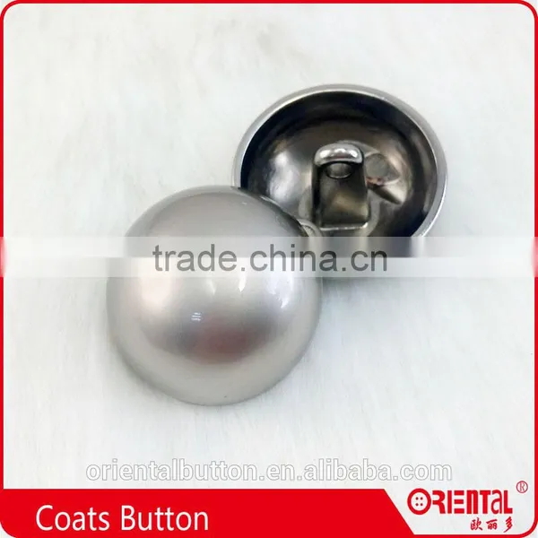 Elegant Shiny Gold Plating Pearl Color Half Ball Shape Shank Coats Button photo-2