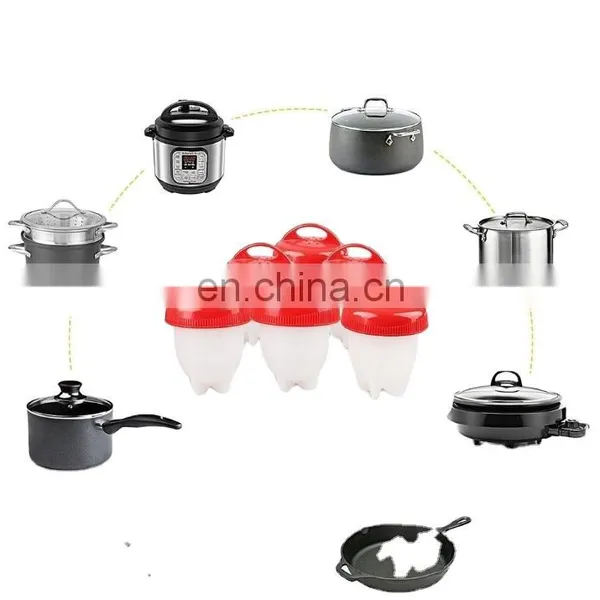 Hot-selling Mini Egg Cooker Silicone Egg Cooker 6-piece Non-stick Cup Egg Cooker