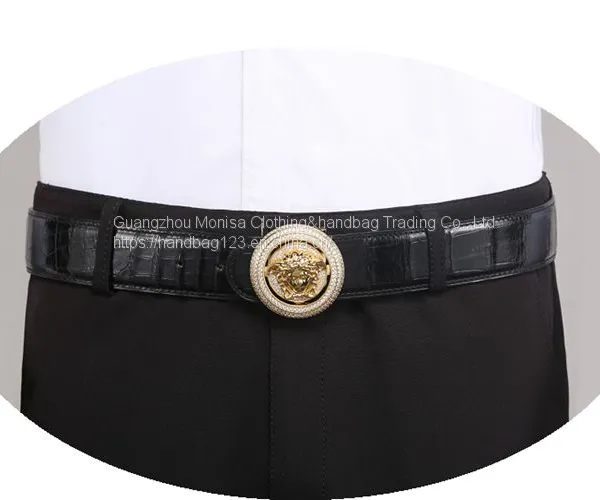Collection Of Medusa Men's Belt Glossy Leather Pants Belt Fashion Personality Printing Belt Youth Beauty Head photo-2