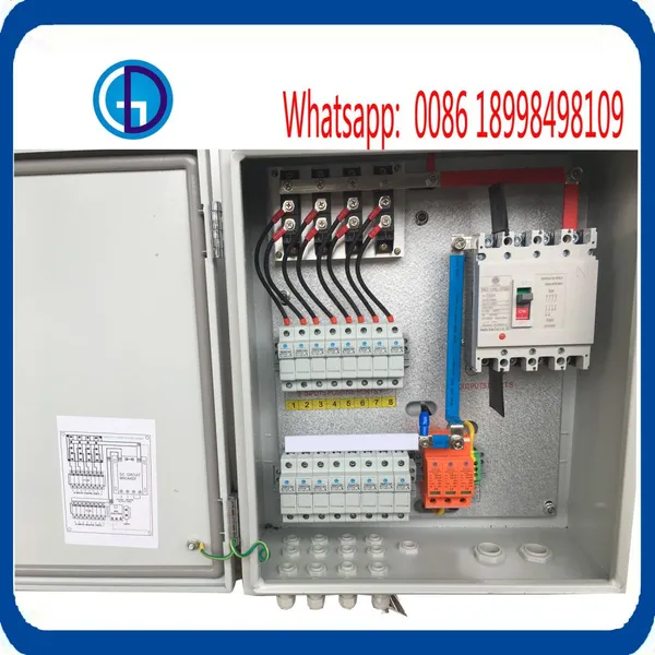 Solar Metal DC PV Combiner Box With Anti-Reverse Diode Combination Panel Solar System Connection Box PV Array Box 1000V DC Solar Junction Box photo-2