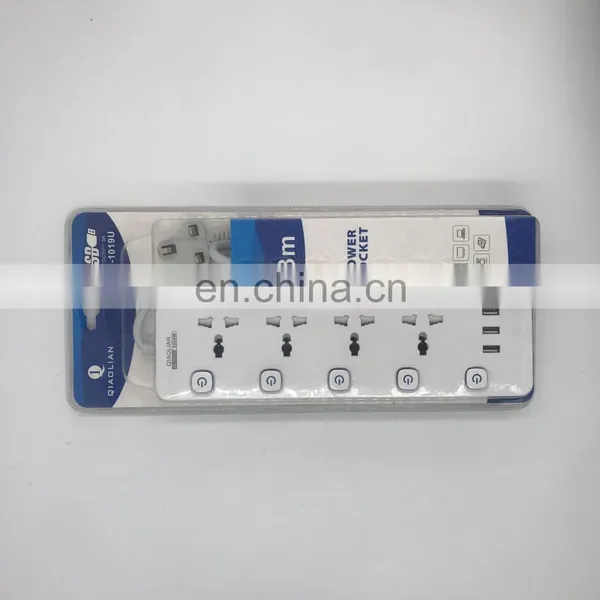 Multi-function 3 Way With USB Electric Extension Cord Socket 4 Way With USB Power Strip photo-3