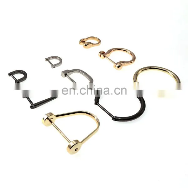 Bag Accessories Nickel Free Adjustable Clasp Alloy Screw Removable Opened D Rings Buckle For Handbags photo-3
