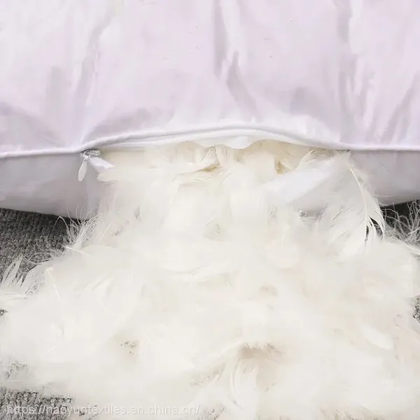 Luxury 2-4CM White Goose Feather Pillow photo-3