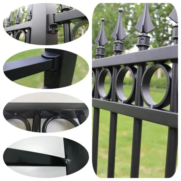 Customized Galvanized Steel Fence for Community Factory Safety Fence Outdoor School Factory Steel Fence Metal Fence photo-4