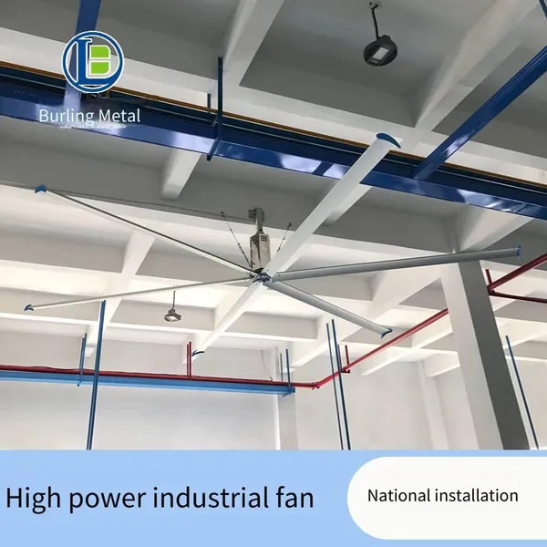 7.3-meter Large Industrial Fan for Ningbo Industrial Use, Ventilation and Cooling in Workshop, High-power Industrial Ceiling Fan Installation photo-3