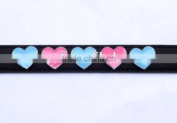 Colorful Heart Shape Zinc Alloy Metal Rivets for Pet Collar Jewelry