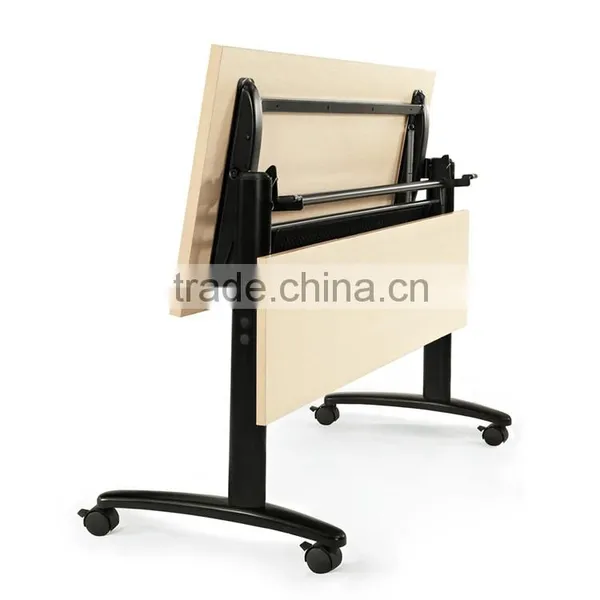 Office Meeting Training Folding Table With Wheels Computer Desk photo-3