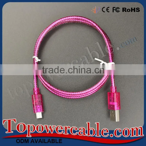 Top Sale PE Weave Usb Cell Phone Cable Wire For LG K7 For Samsung S6 S7 photo-6