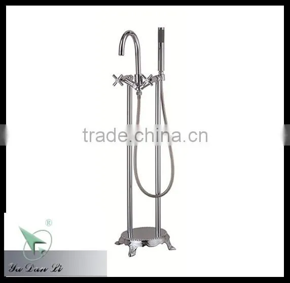 Italian Style Modern Design Brass Bath Filler Floor Mounted Bathtub Faucet photo-5