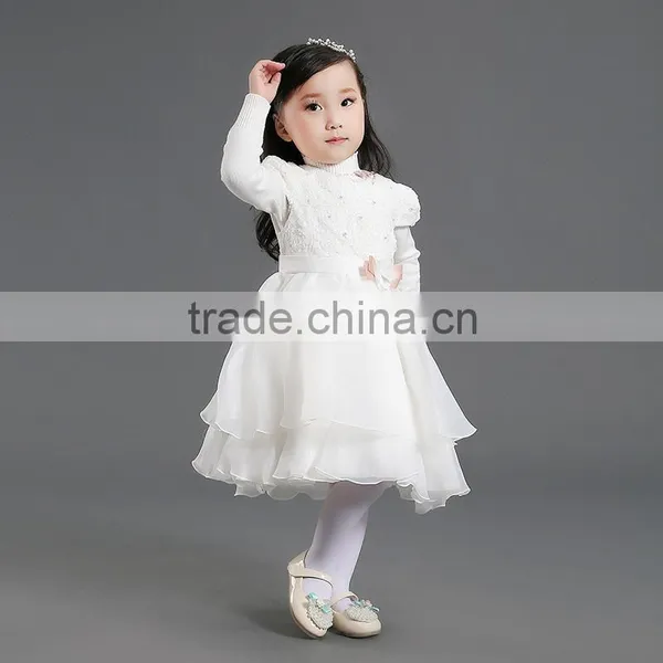 Wholesale Best-selling Bead and Embroidery Lace Puffy Birthday Dresses for Girls 1-12y
