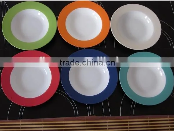 2015 New Christmas Ceramic Dinnerware Porcelain Plate,red Christmas Full Decal Flat Plate Set photo-4