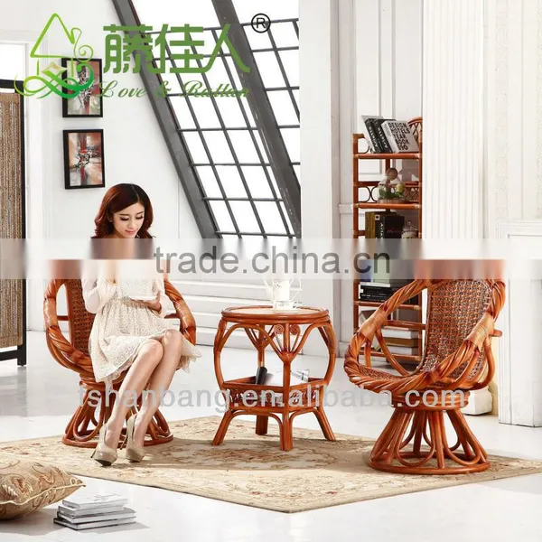 Fashion Outdoor Leisure Cane Coffee Shop Swivel Chair photo-2