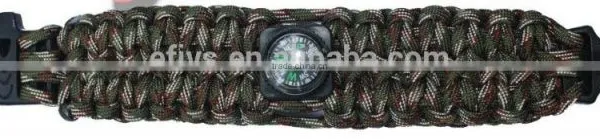 2016 Christmas Gifts Suvival Paracord Bracelet Flint Whistle Buckle photo-4