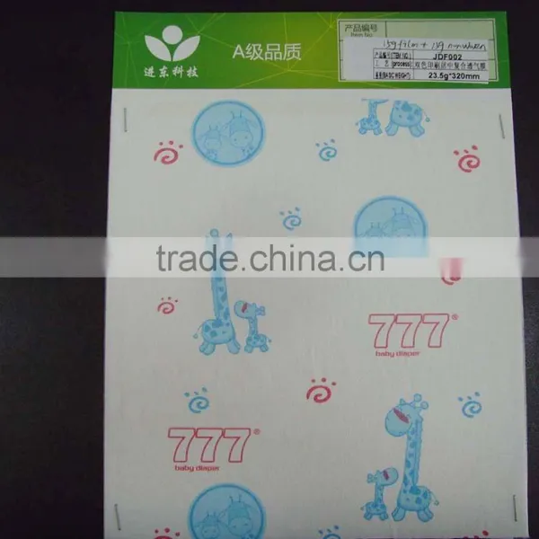 Nonwoven Printed PE Film of Diaper Raw Material and Breathable PE Film Backsheet