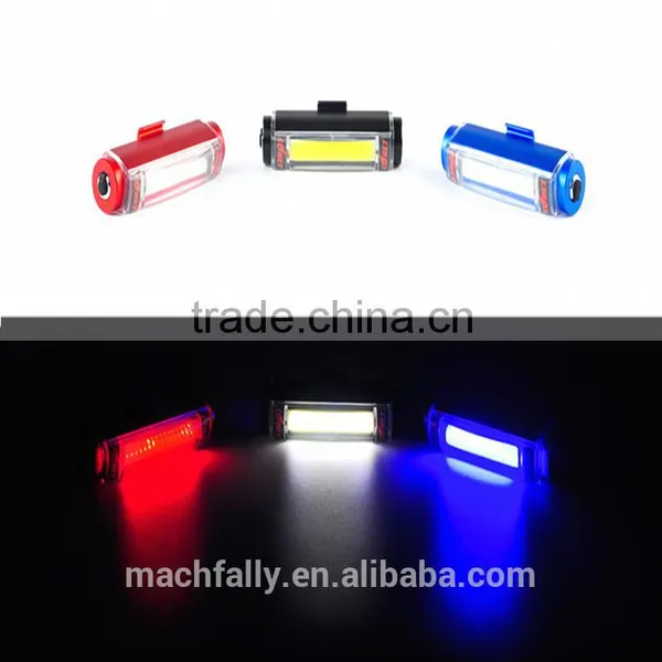 Professional research and development supply alloy COB bike tail light USB charging warning tail light