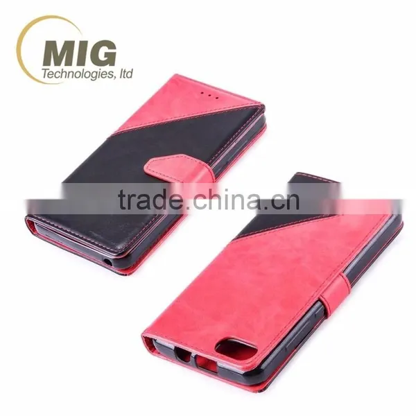 Double Color PU Wallet Leather Case With Strap Stand Case With Inside TPU Cover Free Sample Casefor Iphone photo-3