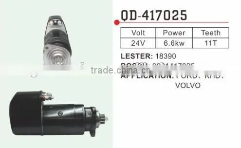 KHD Starter Motor Lester 18390 Bosch 0-001-417-025