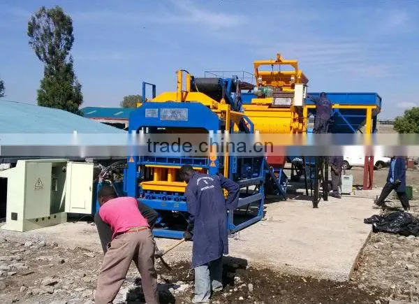 Power Step Vibration Brick Making Machine QT4-15 Hydraulic Block Machine Equipment for the Production photo-3