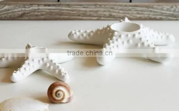 One Pair Creative Ceramic Starfish Candle Holder,Starfish Tea Light photo-6