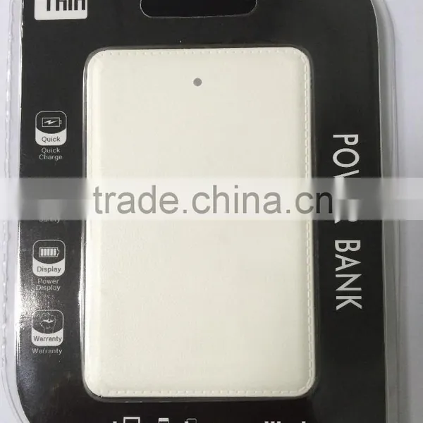 Full Color Logo Printing Premium Black and White Color Leather Power Bank Charger With Full Color Logo Printing photo-6
