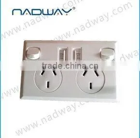 Nadway wall power socket with 2 USB