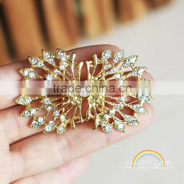 2015 luxury rhinestone buckles for wedding invitations