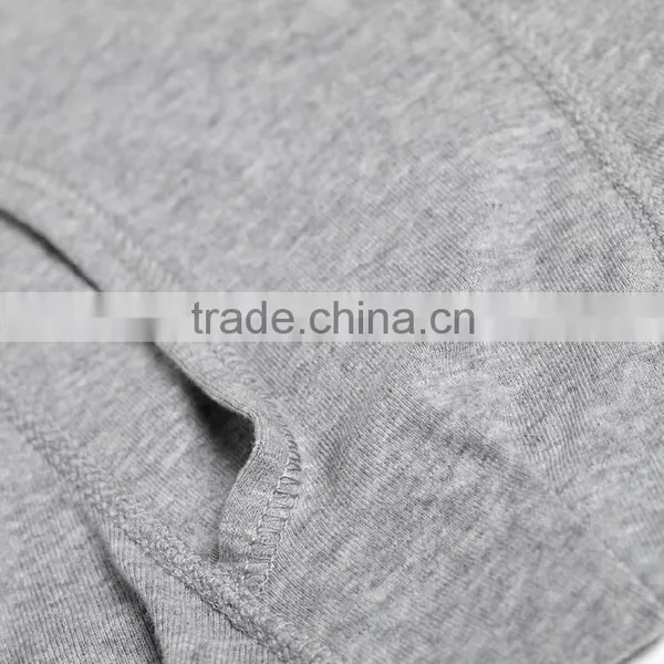 Custom Mens Cheap Plain Gray Cotton Boxer Brief photo-2