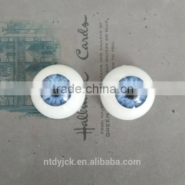 Half Round Blue Acrylic Eyes for Dolls Plastic photo-2