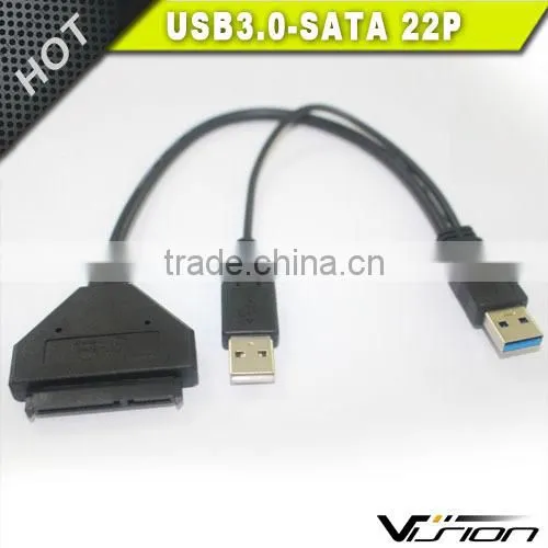 Super Speed 5Gbps USB 3.0 to SATA 22 Pin Adapter Cable for 2.5 Hard Disk Driver SSD