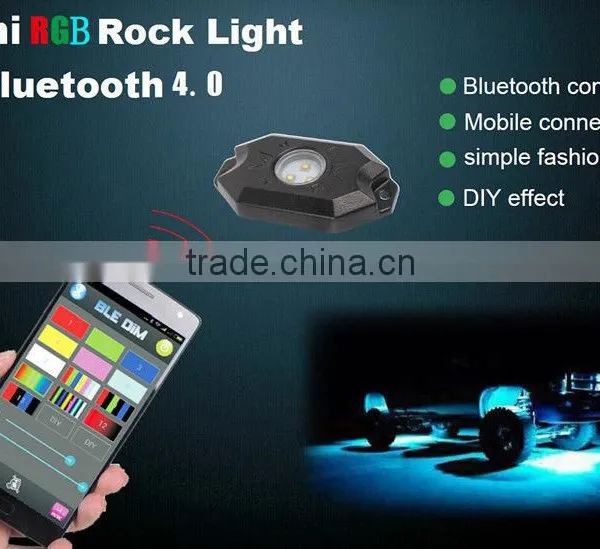 4X Pod Mini Bluetooth RGB LED Rock Lights 4x4WD Offroad Jeep Truck Boat Vehicle photo-5