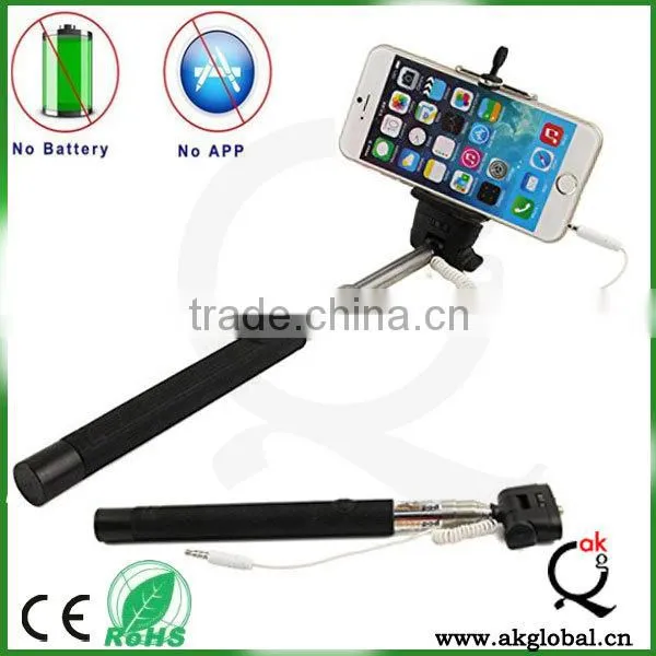 2015 Newest Mobile Phone Accessories Camera Smartphone Selfie Stick Monopod for Iphone 6 Plus photo-2