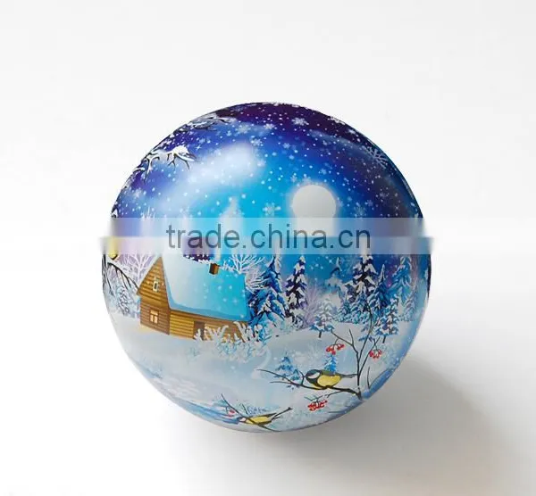 Beautiful Christmas Ball Shape Gift Tin Ball for Candy photo-4
