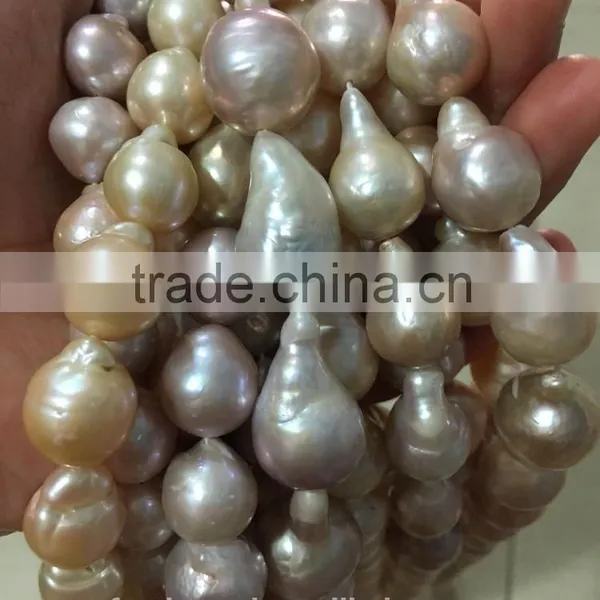 Baroque Freshwater Pearl Necklace 12-15mm photo-3