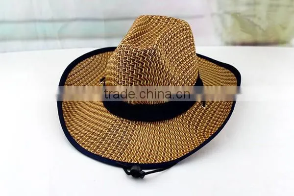 In Stock Cheap Plain Cowboy Straw Hat photo-6