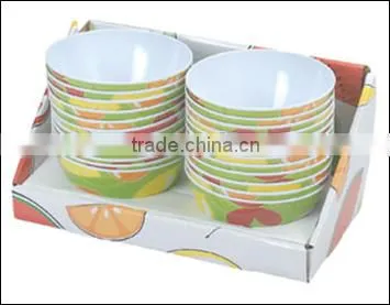 PDQ Packaging 100% Melamine 5-3/4" Bowl With Decal
