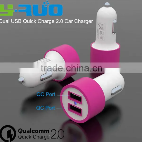 2016 Newest Porduct Dual QC Ports Car Charger for Samsung HTC Google With Output 5V 2.4A 9V 2A 12V 2A photo-6