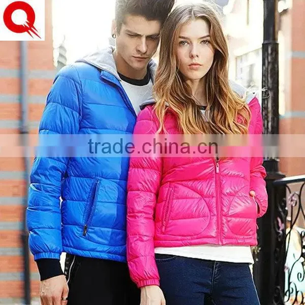 Adult Fashion Design Brand Cute Down Wear Love Couple Hoodie Jacket for Lovers, Couple Clothes Down Jacket for the Winter