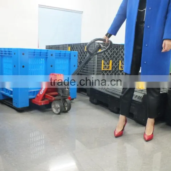 Blue Ventilated Plastic Stacking Pallet Tank Box 1200x1000x760mm