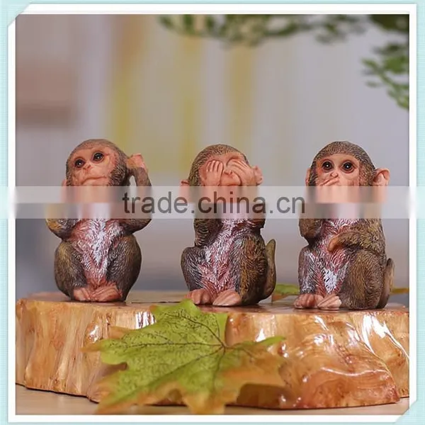 Small Monkey Statue Resin Monkey With Lovely Monkey Design photo-3