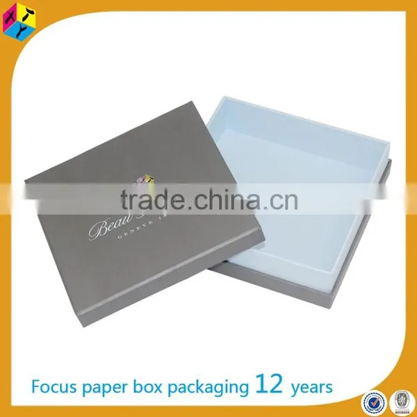 Luxury Cardboard Black Rigid Gift Box With Lid