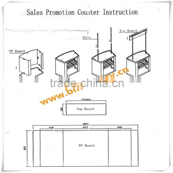 Portable Plastic Promotion Table, Outdoor Billboard Advertising Equipment photo-2